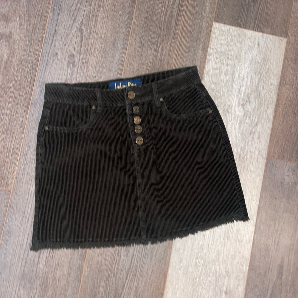 Indigo Rein Black Corduroy Skirt